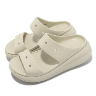 Crocs 涼拖鞋 Classic Crush Sandal 男鞋 女鞋 骨白色 泡芙涼鞋 雙帶拖鞋(2076702Y2)優惠推薦  Crocs