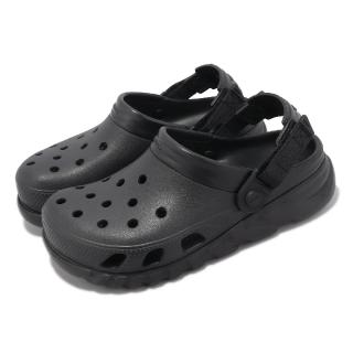 Crocs 涼拖鞋 Duet Max II Clog 男女鞋 黑 渦輪克駱格 魔鬼氈 可調節 卡駱馳(208776001) 推薦  Crocs