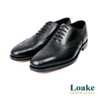 Loake 經典翼紋雕花牛津鞋 黑色(LK089-BL)  Loake