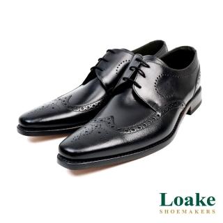 Loake 經典翼紋雕花德比鞋 黑色(LK2203-BL)  Loake