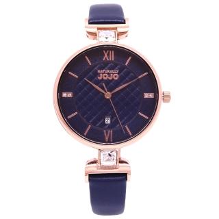 NATURALLY JOJO NATURALLY JOJO 都會LADY風格優質皮革腕錶-藍色-JO96972-55R好評推薦  NATURALLY JOJO
