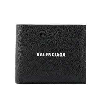 Balenciaga 巴黎世家 經典LOGO牛皮對開零錢袋短夾(黑色)評價推薦  Balenciaga 巴黎世家