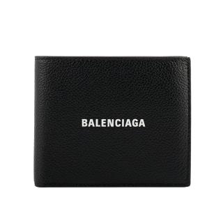 Balenciaga 巴黎世家 經典LOGO牛皮8卡對開短夾(黑)優惠推薦  Balenciaga 巴黎世家