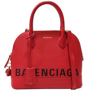 Balenciaga 巴黎世家 518873 經典Ville 印字ALMA系列手提斜背兩用貝殼包(紅色)折扣推薦  Balenciaga 巴黎世家