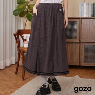 gozo gozo三次方華夫格學院風圓裙(兩色)  gozo