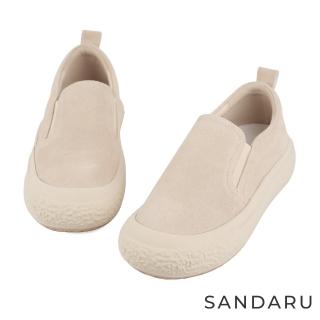 SANDARU 山打努 休閒鞋 質感百搭拚色厚底懶人鞋(米絨)  SANDARU 山打努