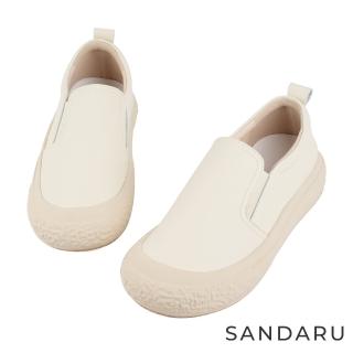 SANDARU 山打努 休閒鞋 質感百搭拚色厚底懶人鞋(米)  SANDARU 山打努