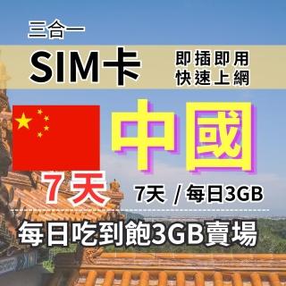 CPMAX 中國旅遊上網 7天每日3GB 高速流量(中港澳上網 SIM25)  CPMAX