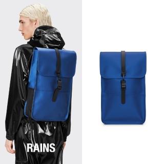 RAINS官方直營 Backpack 經典防水雙肩背長型背包(Storm 風暴藍)優惠推薦  Rains