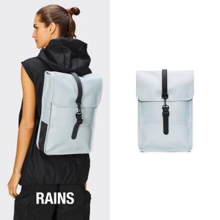 RAINS官方直營 Backpack Mini 經典防水小型雙肩背長型背包(Wind 和風藍)優惠推薦  Rains