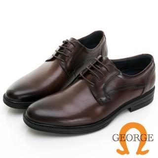 GEORGE 喬治皮鞋 AMBER系列 紳士寬楦綁帶微空調氣墊皮鞋 -咖 315029CZ20  GEORGE 喬治皮鞋