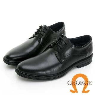GEORGE 喬治皮鞋 AMBER系列 紳士寬楦綁帶微空調氣墊皮鞋 -黑 315029CZ10  GEORGE 喬治皮鞋