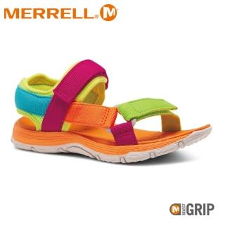 MERRELL 美國 童 KAHUNA WEB 健行涼鞋《炫彩/亮橘》MLK164949/兒童涼鞋(悠遊山水) 推薦  MERRELL