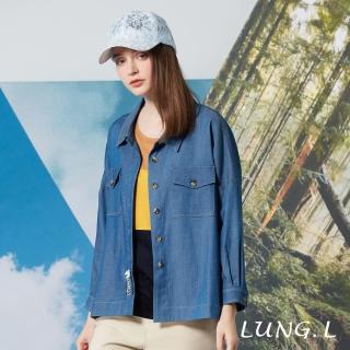 LUNG.L 林佳樺 LP03C藍色落肩造型牛仔外套(春夏新品 女裝 天絲棉)  LUNG.L 林佳樺