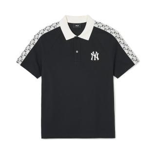 MLB 短袖Polo衫 MONOGRAM系列 紐約洋基隊(3APQM0343-50BKS) 推薦  MLB