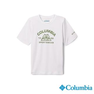 Columbia 哥倫比亞 男童款-Mount Echo™防曬UPF50快排短袖上衣-白色(UAB66370WT/IS)  Columbia 哥倫比亞