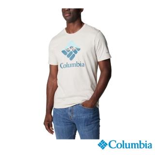 Columbia 哥倫比亞 男款-M Rapid Ridge™LOGO有機棉短袖上衣-卡其(UAM04030KI/IS)  Columbia 哥倫比亞