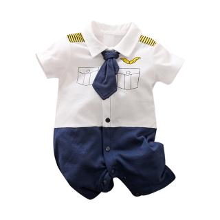 JoyNa 造型連身短袖包屁衣 童裝 嬰兒連身衣 機長款(開扣設計/方便穿脫)好評推薦  JoyNa