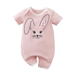 JoyNa 短袖包屁衣 短袖寶寶連身衣 兔子款 嬰兒服(造型款.春夏短袖) 推薦  JoyNa