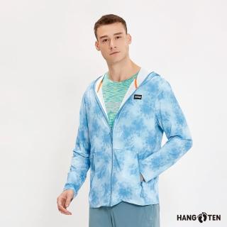 Hang Ten 男裝-恆溫多功能-涼感高彈防曬安全反光冰沙外套(霧藍)優惠推薦  Hang Ten