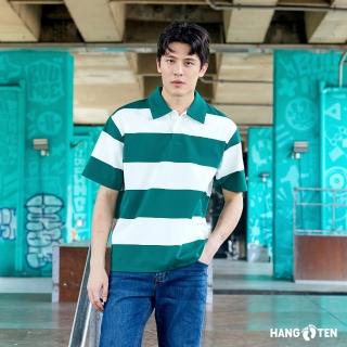 Hang Ten 男裝-韓國同步款-復古條紋美式休閑短袖POLO衫(多色選)品牌優惠  Hang Ten