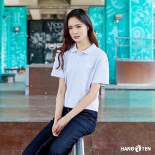 Hang Ten 女裝-韓國同步款-短版左胸刺綉休閑短袖POLO衫(多色選)評價推薦  Hang Ten