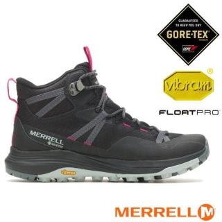 MERRELL 女 SIREN 4 MID CORE-TEX 防水透氣登山健行鞋.戶外休閒運動鞋(ML037282 黑色)  MERRELL