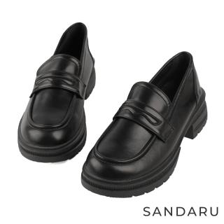 SANDARU 山打努 樂福鞋 便仕設計厚底中高跟樂福鞋(黑)折扣推薦  SANDARU 山打努