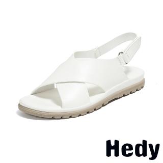 Hedy 平底涼鞋 交叉涼鞋/純色極簡交叉X設計平底涼鞋(白) 推薦  Hedy