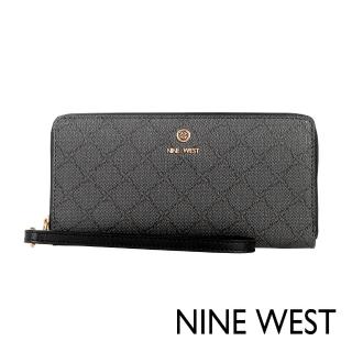 NINE WEST LOCKUP手掛式長夾-LOGO灰藍(140346) 推薦  NINE WEST