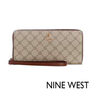 NINE WEST LOCKUP手掛式長夾-LOGO棕(140346)  NINE WEST