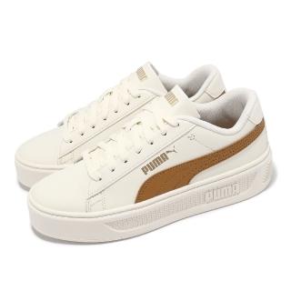 PUMA 休閒鞋 Smash Platform V3 女鞋 米白 橘 復古 百搭(390758-12)好評推薦  PUMA