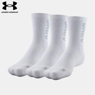 UNDER ARMOUR UA 男女同款 UA 3-Maker 3pk 中長襪_1382025-100(白色)  UNDER ARMOUR