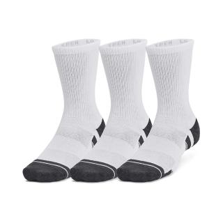 UNDER ARMOUR UA 男女同款 Perf Tech 3pk 中長襪_1382033-100(白色)  UNDER ARMOUR