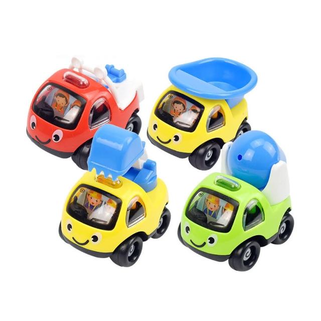 Joyna 兒童卡通迴力車寶寶工程車玩具車 4輛入 Momo購物網