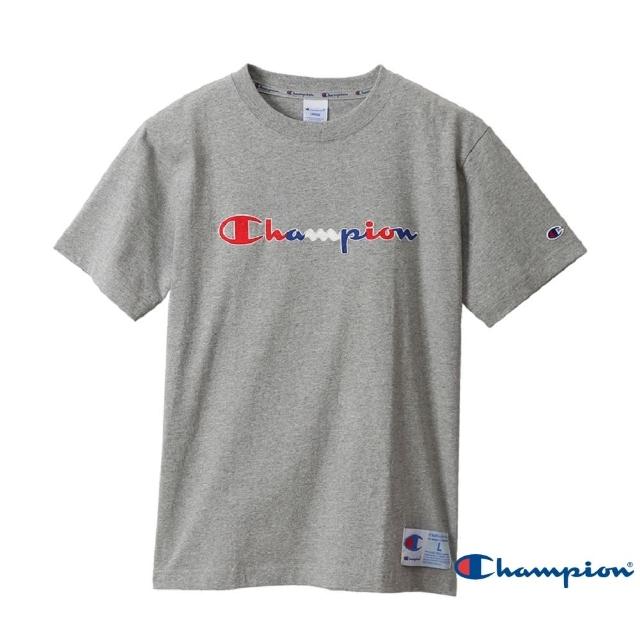 Champion【Champion】AS彩色刺繡字體短Tee(灰色)