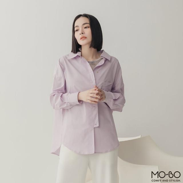 MO-BO【MO-BO】完美靈魂口袋跳色裝飾線襯衫(上衣)