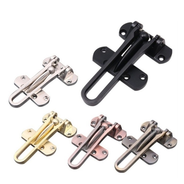 鋅合金防盜門將 防盜扣 附螺絲(防盜門扣 安全扣 安全鎖 反扣鎖 套房 民宿 旅館)