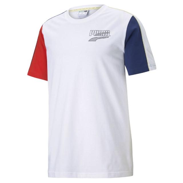 【PUMA】流行系列Decor8撞色短袖T恤 男 短袖上衣 白色(53108402)