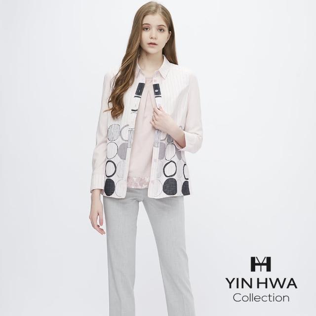 YIN HWA 盈樺【YIN HWA 盈樺】JIONE 優雅清新普普圓圈圖案提花襯衫