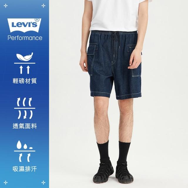 LEVIS【LEVIS】男款 牛仔膝上工作短褲 / 腰間抽繩調節 / 原色 / 寒麻纖維-人氣新品