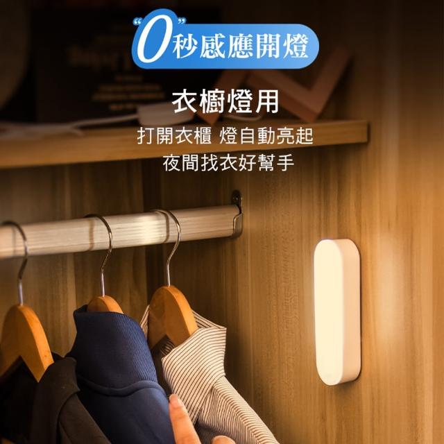 CS22【CS22】USB充電人體感應燈10CM(可磁吸 黃光/白光)