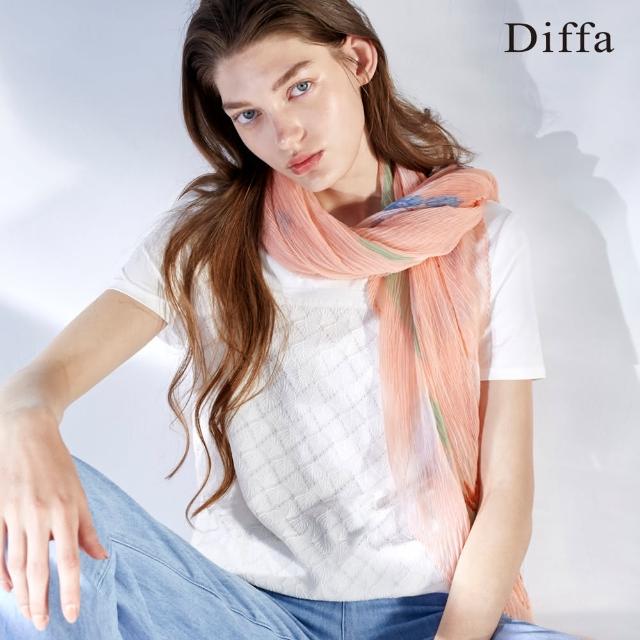 Diffa【Diffa】蕾絲拼接針織上衣