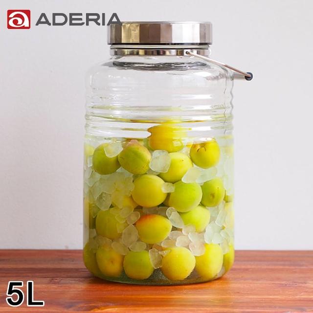 Aderia 日本進口時尚玻璃梅酒瓶附勺子5l 醃製梅酒日本製 Momo購物網