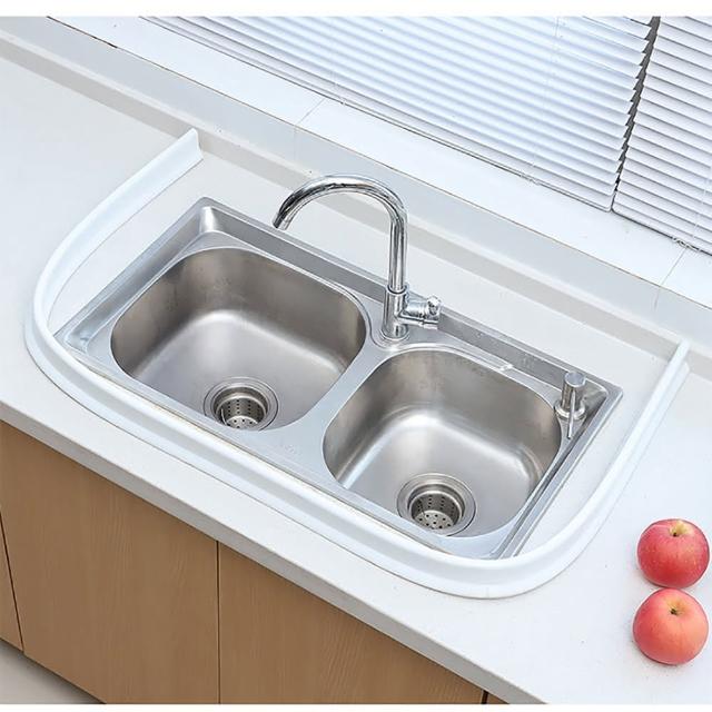 【fioJa 費歐家】1入 200CM多用途矽膠強力防漏可彎擋水條(輕鬆自己DIY 連續不裁斷 贈密封膠)