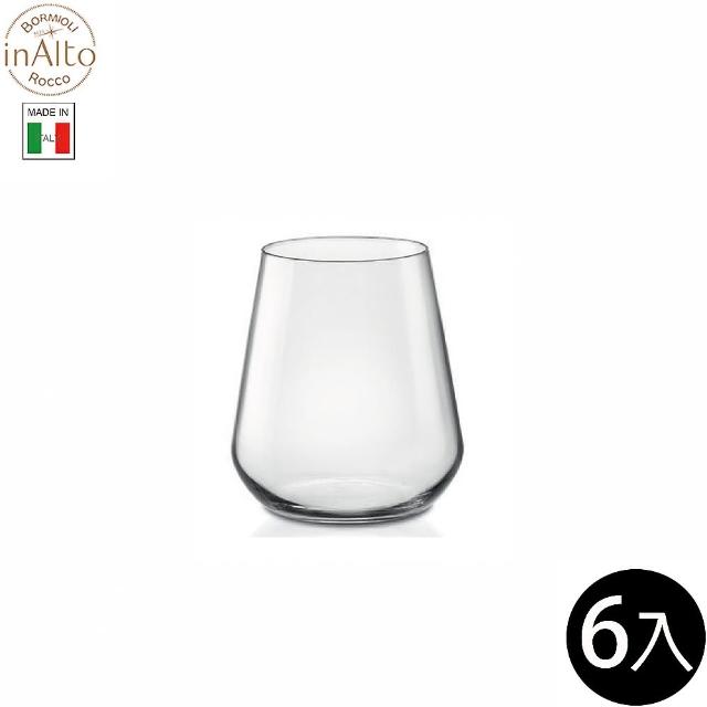 【Bormioli Rocco】InAlto 水晶無梗杯 通用杯 強化無鉛威士忌杯 紅白酒杯 450ml/6入 P36575(無梗杯)