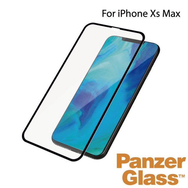 【PanzerGlass】iPhone Xs Max 2.5D耐衝擊高透鋼化玻璃保護貼(黑)