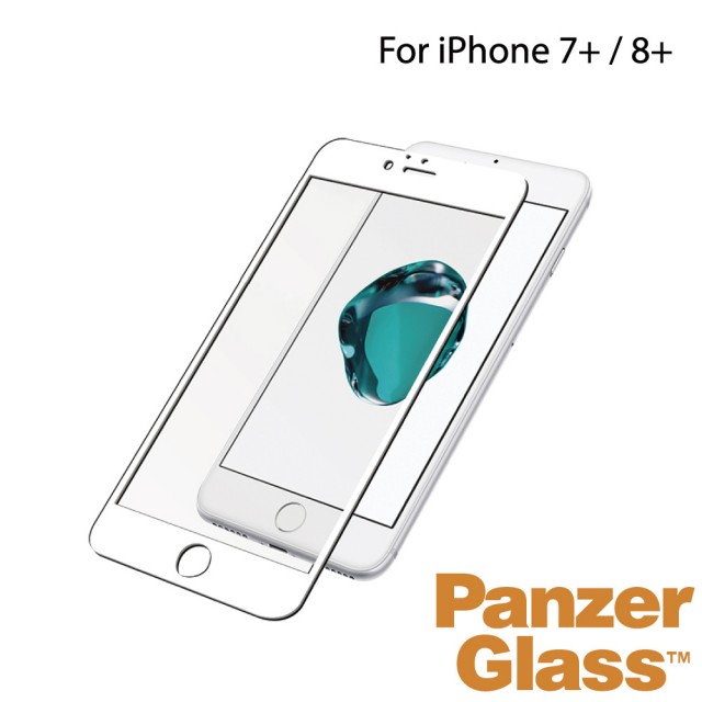 【PanzerGlass】iPhone 7 Plus 3D耐衝擊高透鋼化玻璃保護貼(白)