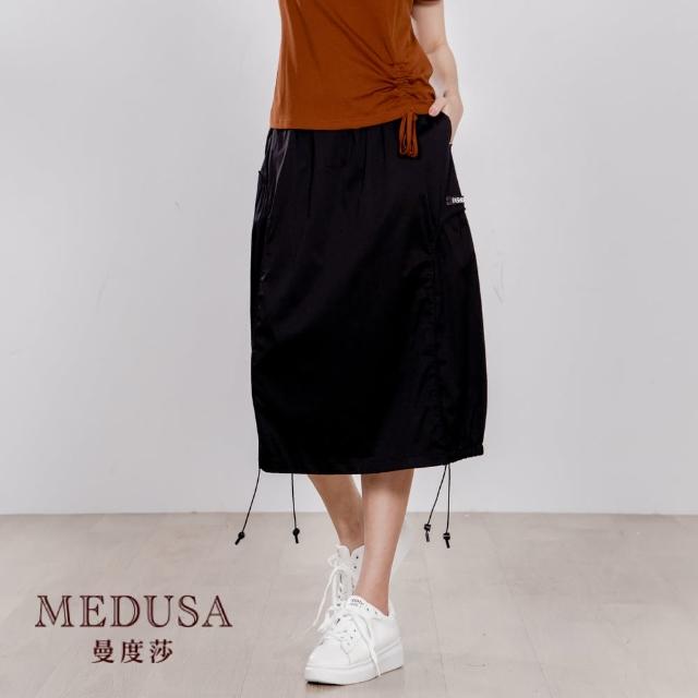 MEDUSA 曼度莎【MEDUSA 曼度莎】純棉 Fashion 切接抽繩素面裙（M-XL）(605-80504)