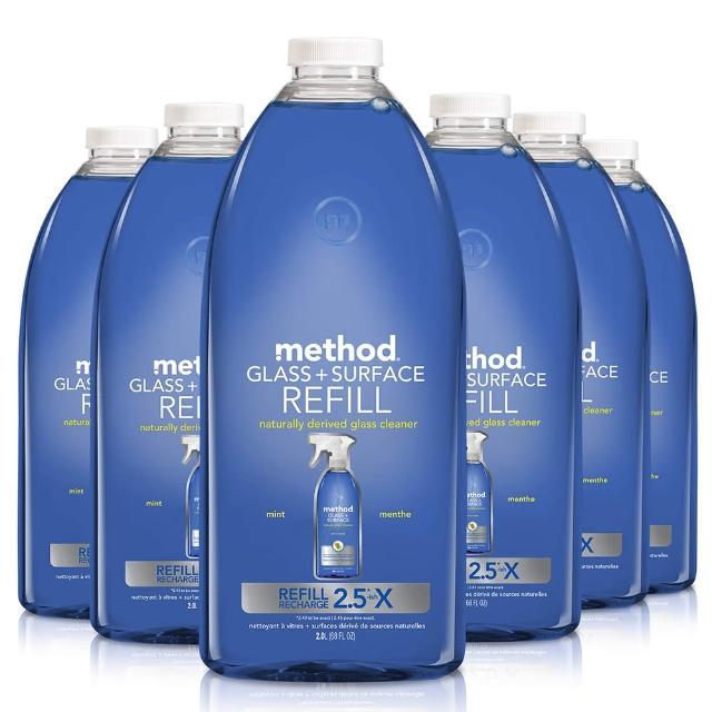 【method 美則】最好的玻璃清潔劑2000mlx6罐(晶亮 剔透 鏡面)